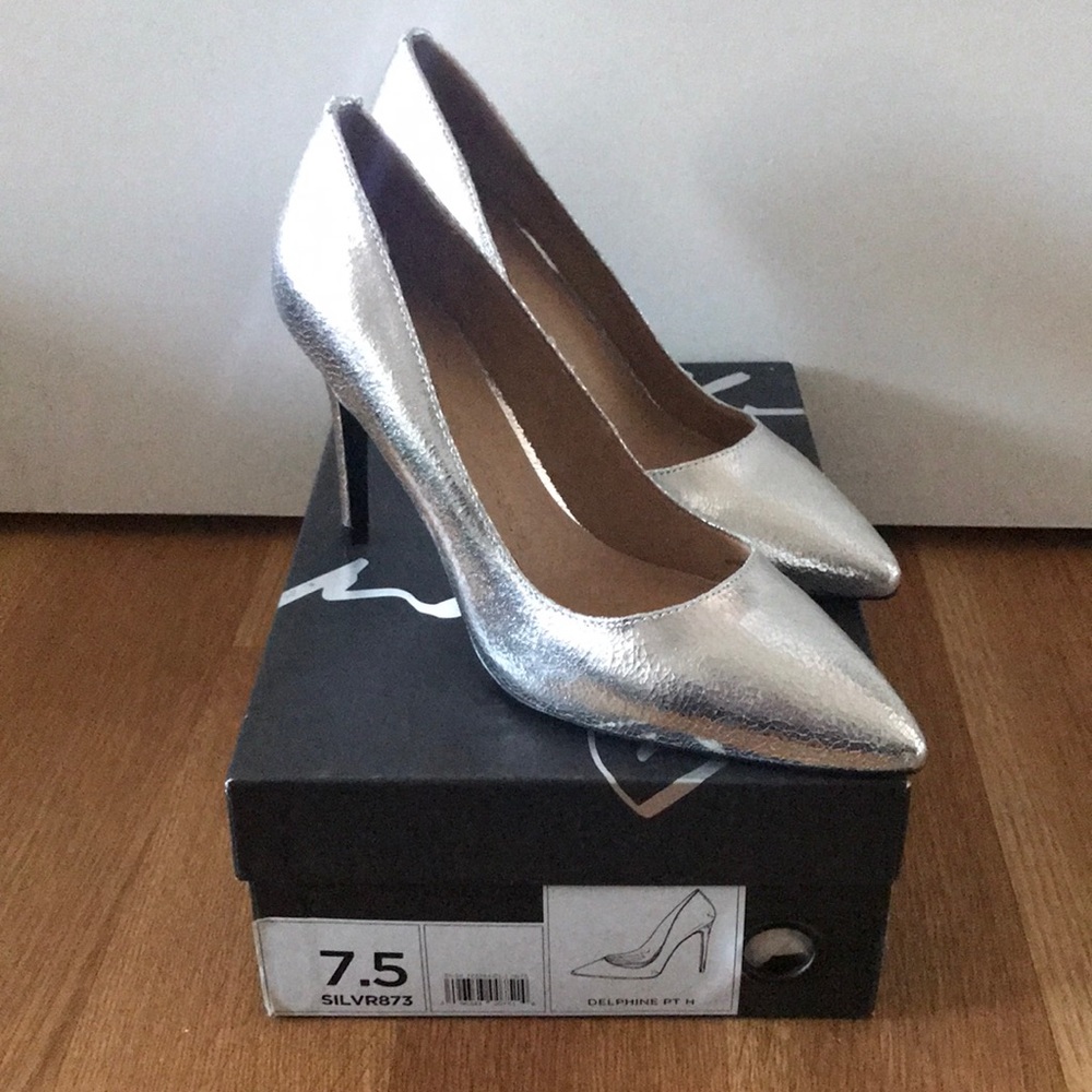Women’s Banana Republic Silver stilettos